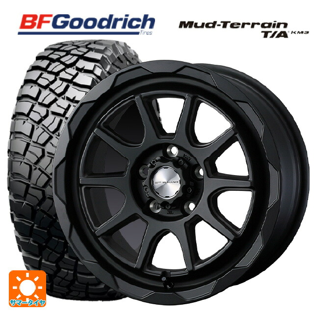 トヨタ ハイラックス(120系)用 265/70R17 121/118Q BFグッドリッチ マッドテレーン TA KM3 ブラックレター 正規品 ウェッズ マッドヴァンス06 フルマットブラック 新品サマータイヤホイール 4本セット