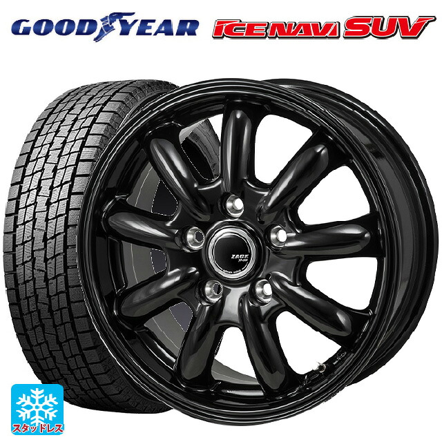 トヨタ RAV4(50系)用 225/60R18 100Q グッドイヤー アイスナビ SUV # ジャパン三陽 ザック JP209 グロスブラック 新品スタッドレスタイヤホイール 4本セット|タイヤホイール専門店コニシタイヤ