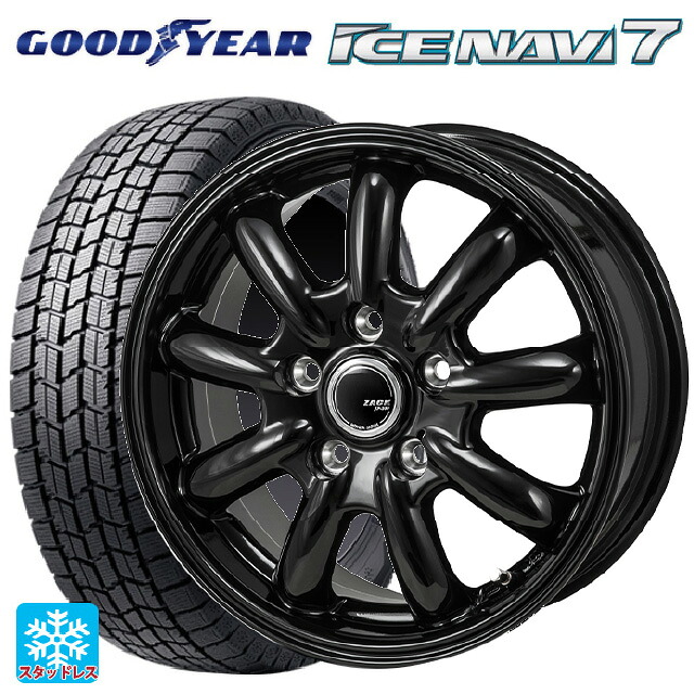 スズキ フロンクス(B3S)用 195/60R16 89Q グッドイヤー アイスナビ7(数量限定) # ジャパン三陽 ザック JP209 グロスブラック 新品スタッドレスタイヤホイール 4本セット｜タイヤホイール専門店コニシタイヤ 70,642円