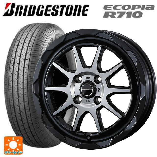 145 80r12 80 78n ブリヂストン エコピア R710ウェッズ マッドヴァンス06 マットブラックポリッシュ 12 4j国産車用 サマータイヤホイール4本セット 取付店直送可 Painfreepainrelief Com
