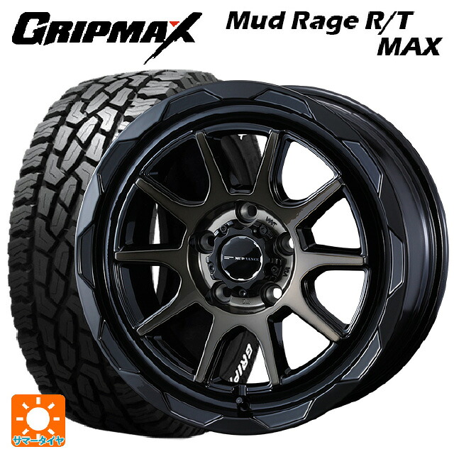 215/70R16 100/97R グリップマックス マッドレイジ RTマックス ホワイトレター ウェッズ マッドヴァンス06 ブラックポリッシュブロンズクリア 16-7J 国産車用 サマータイヤホイール4本セット