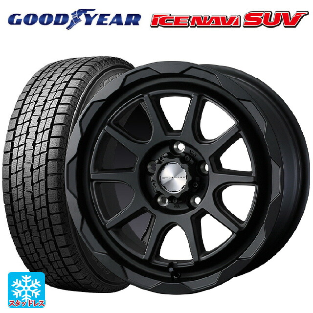 ミツオカ バディ()用 225/70R16 103Q グッドイヤー アイスナビ SUV ウェッズ マッドヴァンス06 フルマットブラック 新品スタッドレスタイヤホイール 4本セット