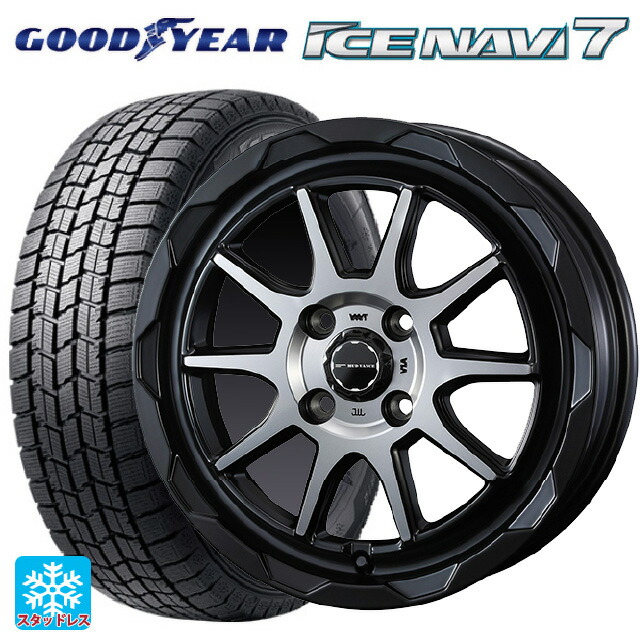 2025年製 175/60R16 82Q グッドイヤー アイスナビ7(数量限定) ウェッズ マッドヴァンス06 マットブラックポリッシュ 16-6J 国産車用 スタッドレスタイヤホイール4本セット