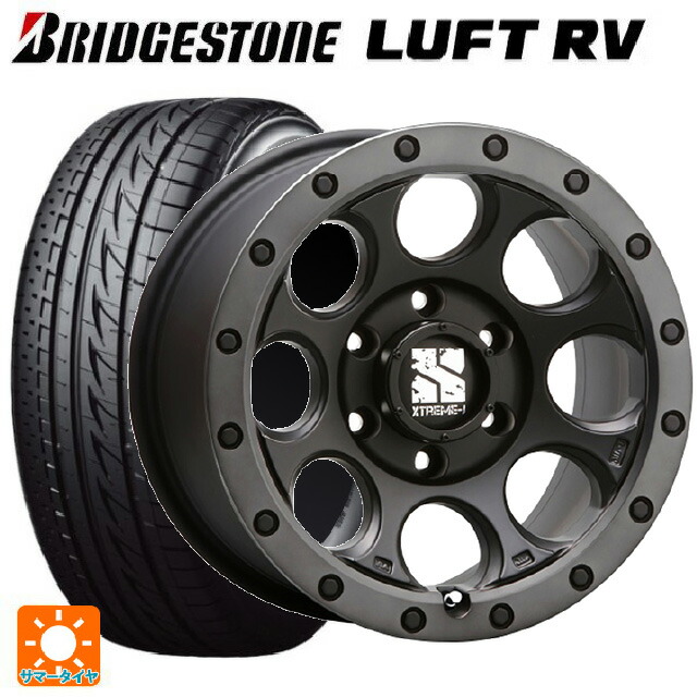 215/50R17 95V XL ブリヂストン ルフトRV(日本製) 正規品 # エムエルジェイ エクストリームJ XJ03 Flat Black Smoke 17-7.5J 国産車用 サマータイヤホイール4本セット