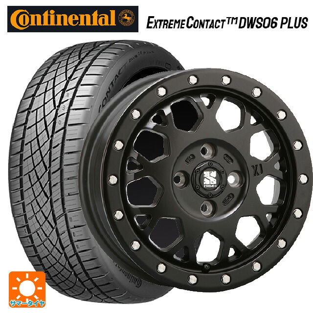 195/50R16 84W コンチネンタル エクストリームコンタクト DWS06プラス 正規品 エムエルジェイ エクストリームJ XJ04 Satin Black 16-6.5J 国産車用 サマータイヤホイール4本セット|タイヤホイール専門店コニシタイヤ