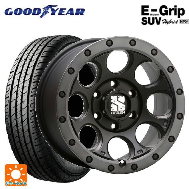 265/70R17 115S グッドイヤー エフィシェントグリップSUV HP01 エムエルジェイ エクストリームJ XJ03 Flat Black Smoke 17-8J 国産車用 サマータイヤホイール4本セット