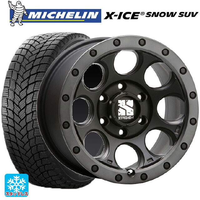 215/70R16 100T ミシュラン 正規品 エックスアイス スノー SUV エムエルジェイ エクストリームJ XJ03 Flat Black Smoke 16-7J 国産車用 スタッドレスタイヤホイール4本セット