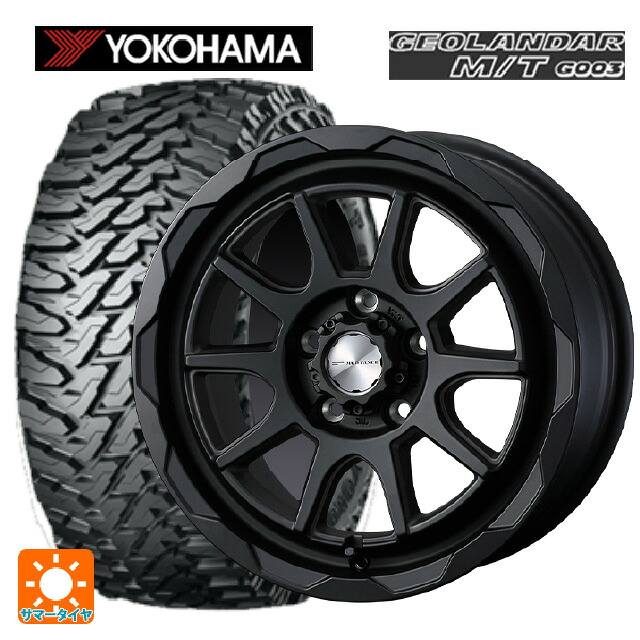 ミツビシ デリカD5(3DA系)用 225/70R16 103S ヨコハマ ジオランダー M/T G003 正規品 ウェッズ マッドヴァンス06 フルマットブラック 新品サマータイヤホイール 4本セット