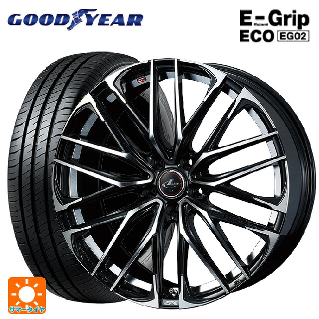 トヨタ ヤリスクロス(10系)用 205/65R16 95H グッドイヤー エフィシェントグリップ エコ EG02 ウェッズ レオニス SK PBMC 新品サマータイヤホイール 4本セット|タイヤホイール専門店コニシタイヤ