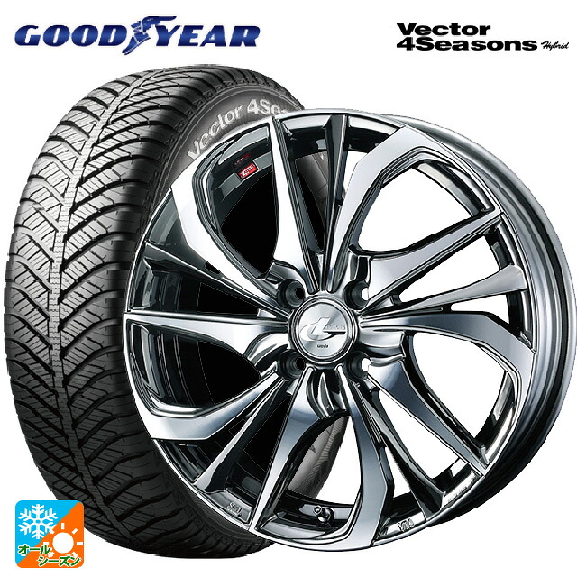 185/60R16 86H グッドイヤー ベクターフォーシーズンズ ハイブリッド ウェッズ レオニス TE BMCMC 16-6J 国産車用 オールシーズンタイヤホイール4本セット|タイヤホイール専門店コニシタイヤ