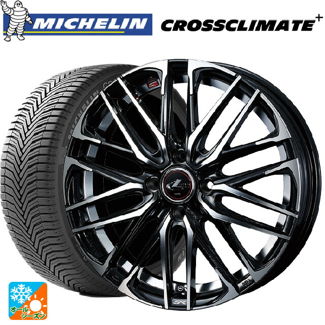 トヨタ アクア(PK11/PK10系)用 175/70R14 88T XL ミシュラン 正規品 クロスクライメイトプラス ウェッズ レオニス SK PBMC 新品オールシーズンタイヤホイール 4本セット