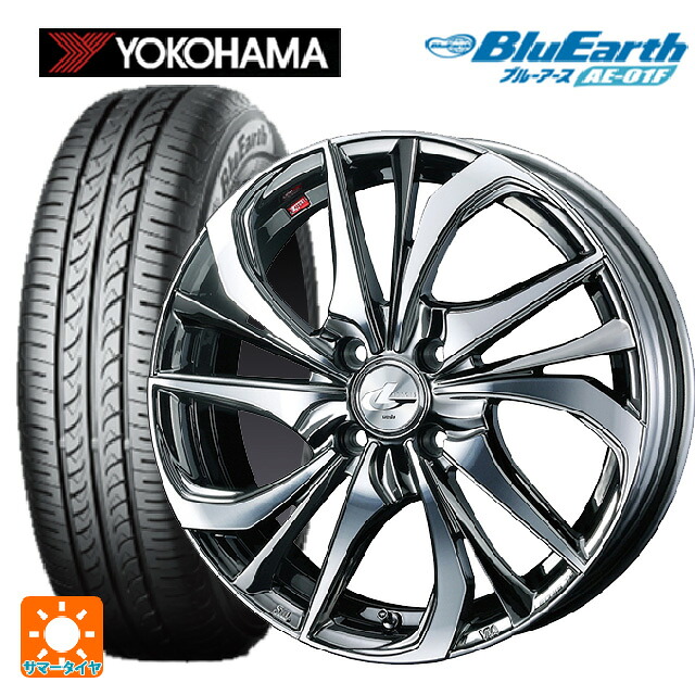 トヨタ アクア(PK16/PK15系)用 195/55R16 87V ヨコハマ ブルーアース AE01F ウェッズ レオニス TE BMCMC 新品サマータイヤホイール 4本セット