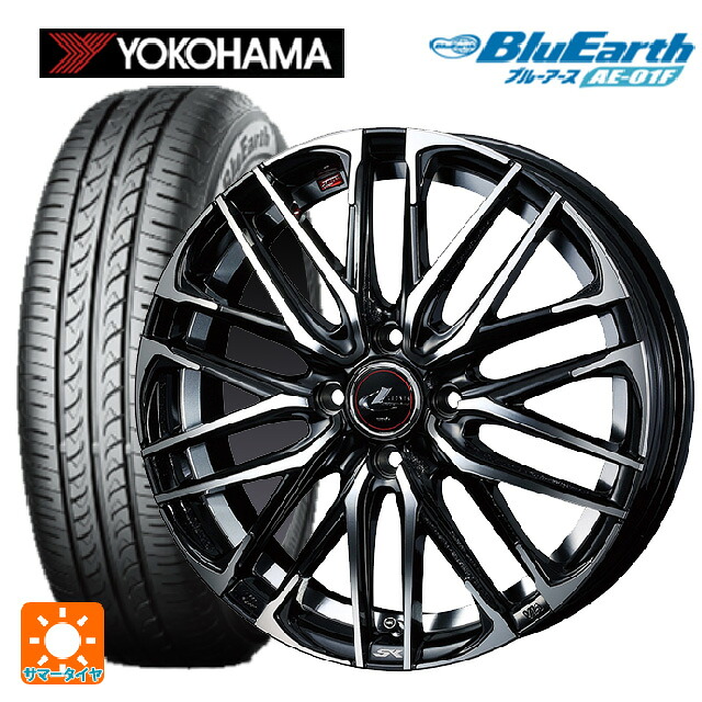 スズキ スイフト(ZC/ZD 13/43/53/83系)用 185/55R16 83V ヨコハマ ブルーアース AE01F ウェッズ レオニス SK PBMC 新品サマータイヤホイール 4本セット