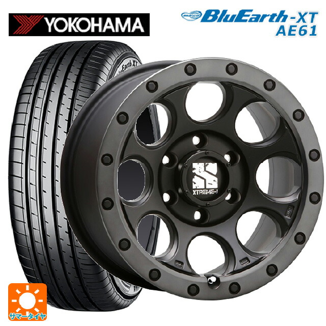 トヨタ プリウス(60系)用 195/60R17 90H ヨコハマ ブルーアースXT AE61 エムエルジェイ エクストリームJ XJ03 Flat Black Smoke 新品サマータイヤホイール 4本セット|タイヤホイール専門店コニシタイヤ