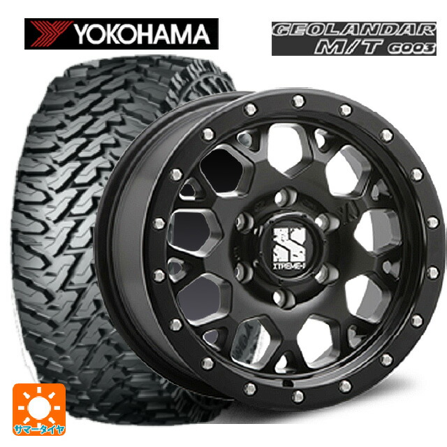 ミツビシ デリカD:5(3DA系)用 225/70R16 103S ヨコハマ ジオランダー M/T G003 正規品 エムエルジェイ エクストリームJ XJ04 Satin Black 新品サマータイヤホイール 4本セット