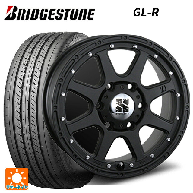 トヨタ ハイエース(200系)用 215/65R16 109/107R ブリヂストン GL-R 正規品 エムエルジェイ エクストリームJ Flat Black 新品サマータイヤホイール 4本セット