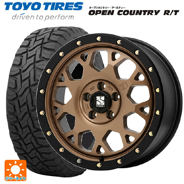215/70R16 100Q トーヨー オープンカントリー RT ブラックレター エムエルジェイ エクストリームJ XJ04 Matte Bronze BKRim 16-7J 国産車用 サマータイヤホイール4本セット