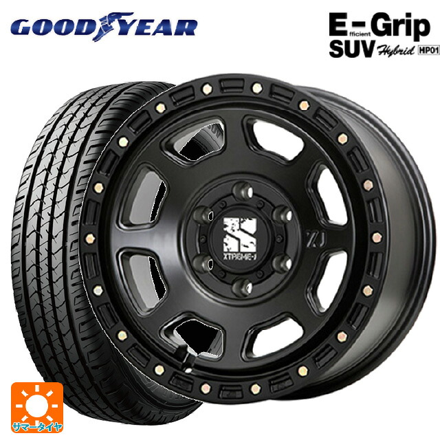 トヨタ ハイラックス(120系)用 265/70R17 115S グッドイヤー エフィシェントグリップSUV HP01 エムエルジェイ エクストリームJ XJ07 Satin Black 新品サマータイヤホイール 4本セット