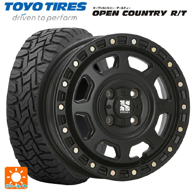 155/65R14 75Q トーヨー オープンカントリー RT ブラックレター # エムエルジェイ エクストリームJ XJ07 Satin Black 14-4.5J 国産車用 サマータイヤホイール4本セット