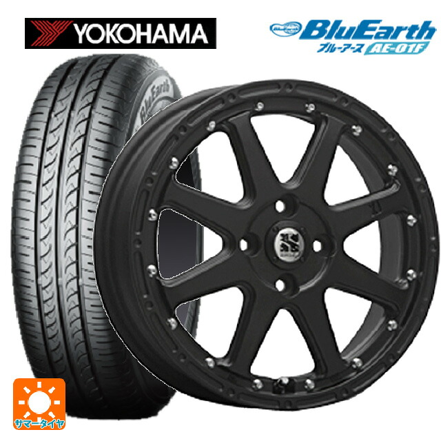 ダイハツ タフト(LA900/LA910)用 165/70R14 81S ヨコハマ ブルーアース AE01F エムエルジェイ エクストリームJ Flat Black 新品サマータイヤホイール 4本セット