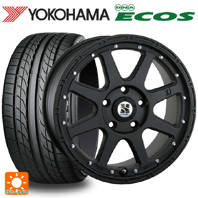 送料無料 サマータイヤ サマータイヤ ホイールセット ホイール 18 8j国産車用 新品4本セット 取付店直送可車用品 バイク用品 クーポン有り 9 24 1 59迄 225 40r18 88w ヨコハマ エコス Es300 エムエルジェイ エクストリームj Flat Black 18 8j 国産 車用 サマータイヤ