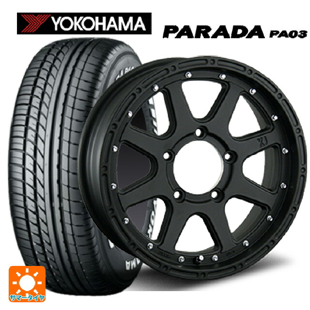 215/65R16 109/107S ヨコハマ パラダ PA03 ホワイトレター エムエルジェイ エクストリームJ Flat Black 16-5.5J 国産車用 サマータイヤホイール4本セット
