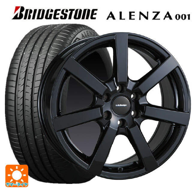 キャデラック XT5(C1UL)用 235/65R18 106V ブリヂストン アレンザ001 正規品 阿部商会 ユーエスデザイン キャスラー グロスブラック 新品サマータイヤホイール 4本セット