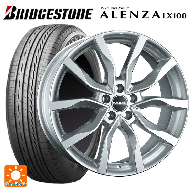 ジャガー E-PACE(DF2系)用 235/60R18 103H ブリヂストン アレンザLX100 正規品 # 阿部商会 マック ハイランズ シルバー 新品サマータイヤホイール 4本セット