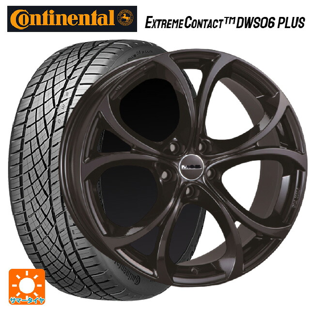 アルファロメオ ジュリア(952系)用 255/40R19 100Y XL コンチネンタル エクストリームコンタクト DWS06プラス 正規品 # 阿部商会 マック ラリオ グロスブラック 新品サマータイヤホイール 4本セット