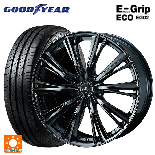 スバル レヴォーグ(VN系)用 215/50R17 91V グッドイヤー エフィシェントグリップ エコ EG02 ウェッズ レオニス WX BMC1 新品サマータイヤホイール 4本セット