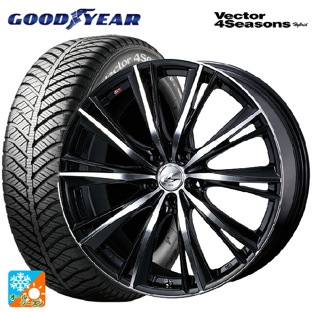ホンダ ZR-V(RZ4)用 215/60R17 96H グッドイヤー ベクターフォーシーズンズ ハイブリッド ウェッズ レオニス WX BKMC 新品オールシーズンタイヤホイール 4本セット