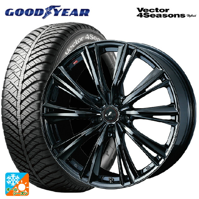 トヨタ ヴォクシー(90系)用 215/45R18 89H グッドイヤー ベクターフォーシーズンズ ハイブリッド ウェッズ レオニス WX BMC1 新品オールシーズンタイヤホイール 4本セット