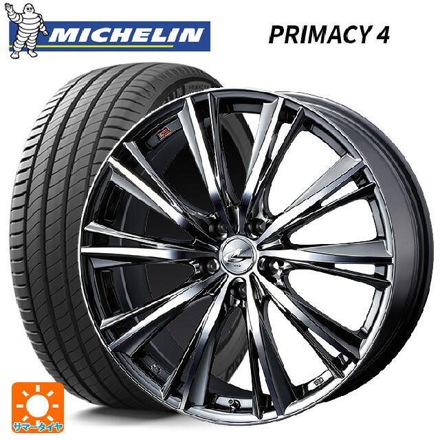ホンダ ヴェゼル(RV系)用 225/50R18 95V ミシュラン 正規品 プライマシー4 ウェッズ レオニス WX BMCMC 新品サマータイヤホイール 4本セット