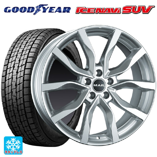 ランドローバー レンジローバースポーツ(L461)用 275/50R21 110Q グッドイヤー アイスナビ SUV 阿部商会 マック ハイランズ シルバー 新品スタッドレスタイヤホイール 4本セット