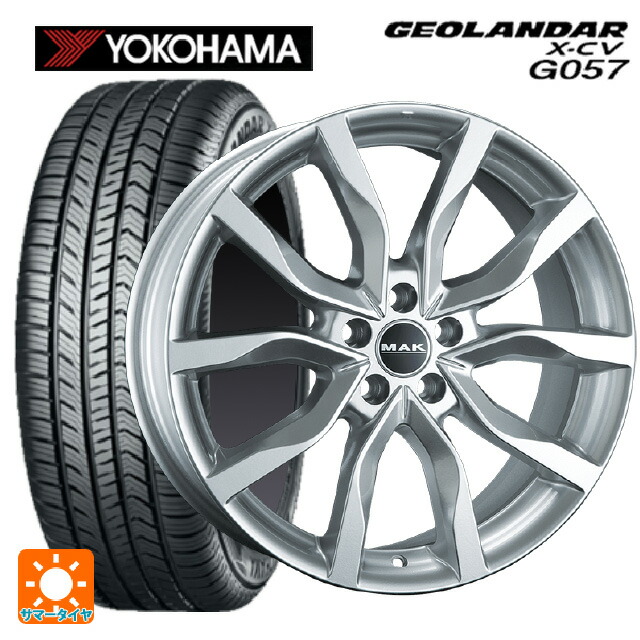 アウディ Q7(4MC系)用 255/55R19 111W XL ヨコハマ ジオランダー X-CV G057 正規品 阿部商会 マック ハイランズ シルバー 新品サマータイヤホイール 4本セット 189,175円
