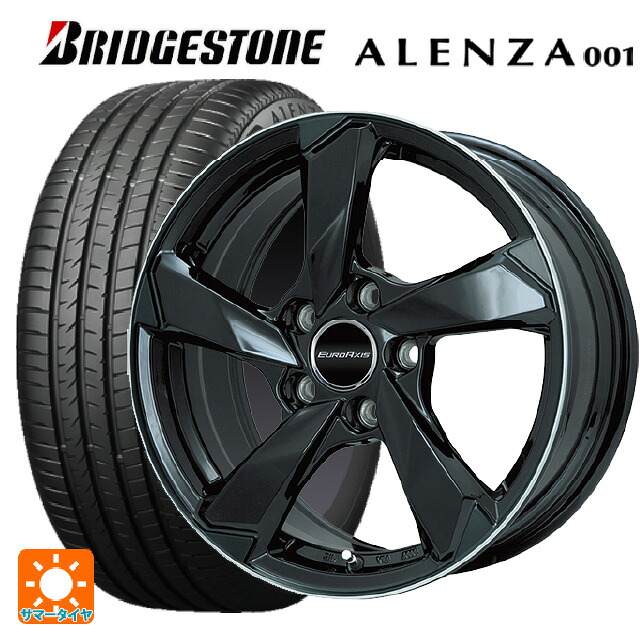 プジョー 5008(P8系)用 225/55R18 98V ブリヂストン アレンザ001 正規品 ユーロアクシス クロスエッジ グロスブラック/リムポリッシュ 新品サマータイヤホイール 4本セット|タイヤホイール専門店コニシタイヤ