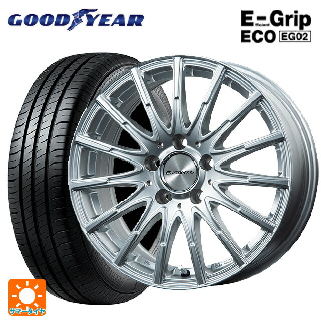 メルセデスベンツ CLA(C118)用 225/45R18 95W XL グッドイヤー エフィシェントグリップ エコ EG02 ユーロアクシス エアフルト シルバー 新品サマータイヤホイール 4本セット