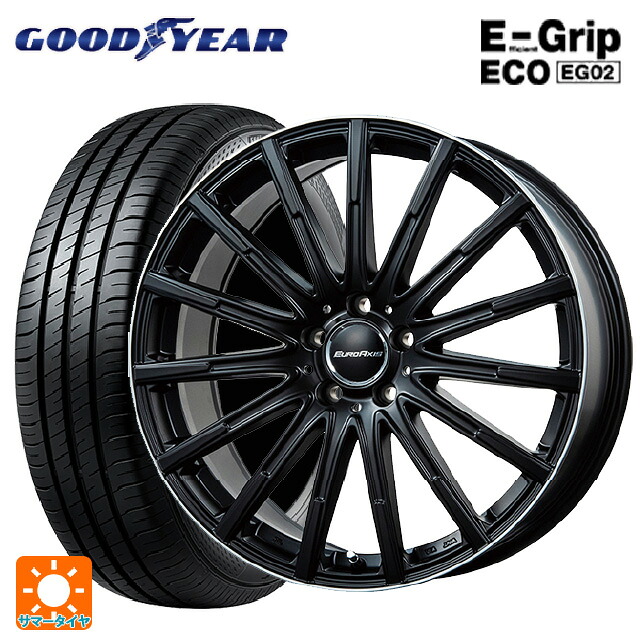メルセデスベンツ Bクラス(W247)用 225/45R18 95W XL グッドイヤー エフィシェントグリップ エコ EG02 ユーロアクシス エアフルト マットブラック/リムポリッシュ 新品サマータイヤホイール 4本セット 104,760円