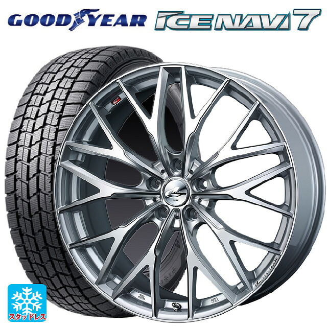 スバル レヴォーグ(VN系)用 2025年製 215/50R17 91Q グッドイヤー アイスナビ7(数量限定) # ウェッズ レオニス MX HS3/SC 新品スタッドレスタイヤホイール 4本セット