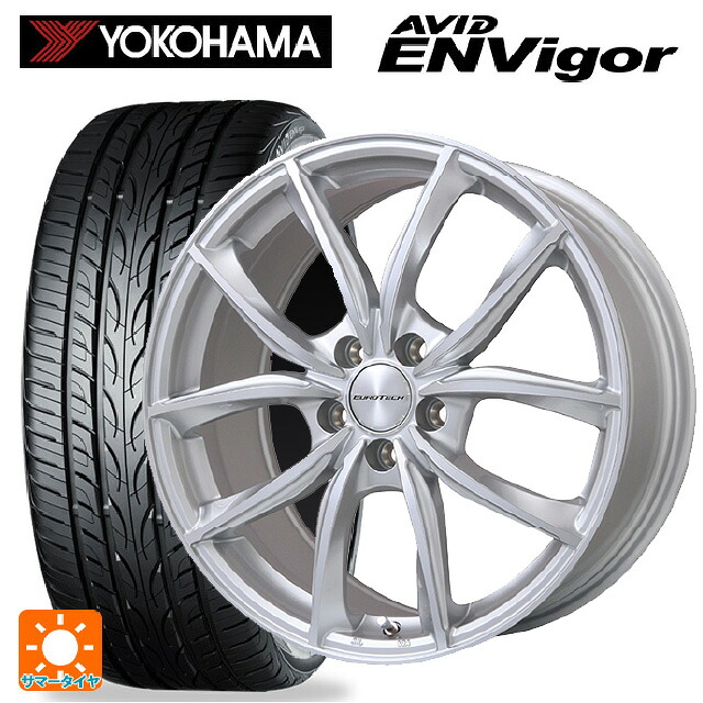 ボルボ XC60(UD/UB系)用 235/55R19 105W ヨコハマ エービット エンビガー S321 ユーロテック VPライン シルバーポリッシュ 新品サマータイヤホイール 4本セット