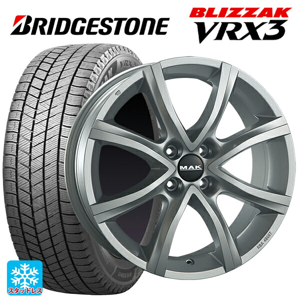 アウディ TTS(FVC系)用 245/40R18 93Q ブリヂストン ブリザック VRX3 正規品 # 阿部商会 マック マイン Mチタン 新品スタッドレスタイヤホイール 4本セット