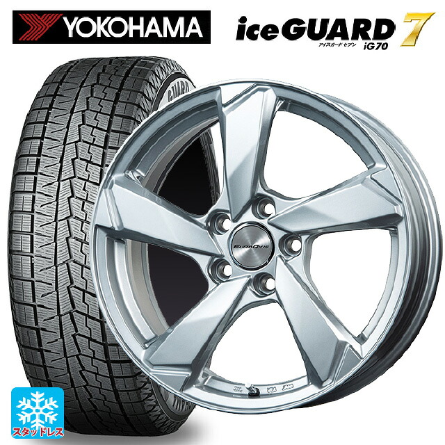 ランドローバー レンジローバー イヴォーク(LZ2系)用 225/65R17 102Q ヨコハマ アイスガード7(IG70) ユーロアクシス クロスエッジ シルバー 新品スタッドレスタイヤホイール 4本セット｜タイヤホイール専門店コニシタイヤ