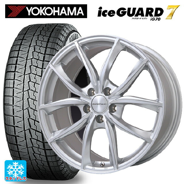 ボルボ XC60(UD/UB系)用 235/60R18 107Q XL ヨコハマ アイスガード7(IG70) # ユーロテック VPライン シルバーポリッシュ 新品スタッドレスタイヤホイール 4本セット|タイヤホイール専門店コニシタイヤ