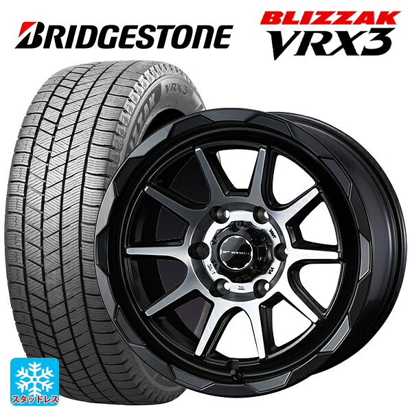トヨタ ランドクルーザープラド(150系)用 265/60R18 110Q ブリヂストン ブリザック VRX3 正規品 # ウェッズ マッドヴァンス06 マットブラックポリッシュ 新品スタッドレスタイヤホイール 4本セット|タイヤホイール専門店コニシタイヤ