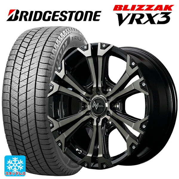 2024年製 265/65R18 114Q ブリヂストン ブリザック VRX3 正規品 # エムアイディー ナイトロパワー ジャベリン ブラックメタリックブラッククリア＋ピアス＆ミルド 18-8J 国産車用 スタッドレスタイヤホイール4本セット