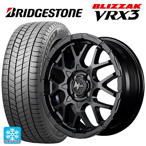 ダイハツ タフト(LA900/LA910)用 165/65R15 81Q ブリヂストン ブリザック VRX3 正規品 # エムアイディー ナイトロパワー M28バレットKC セミグロスブラック 新品スタッドレスタイヤホイール 4本セット
