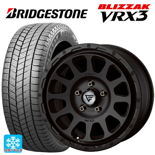 195/60R16 89Q ブリヂストン ブリザック VRX3 正規品 # エクシズルライン デルタフォース オーバル マットブラック 16-7J 国産車用 スタッドレスタイヤホイール4本セット｜タイヤホイール専門店コニシタイヤ