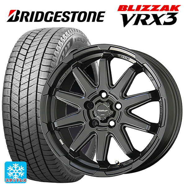 スバル レガシィアウトバック(BS系)用 225/65R17 102Q ブリヂストン ブリザック VRX3 正規品 # 共豊 サーキュラー C10S マットブラック 新品スタッドレスタイヤホイール 4本セット
