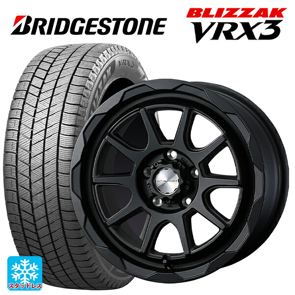 トヨタ アルファード(30系)用 215/65R16 98Q ブリヂストン ブリザック VRX3 正規品 # ウェッズ マッドヴァンス06 フルマットブラック 新品スタッドレスタイヤホイール 4本セット