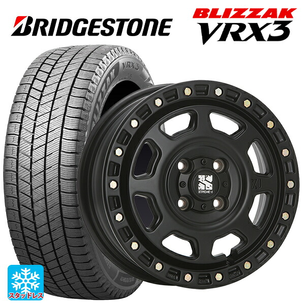 ダイハツ タフト(LA900/LA910)用 165/70R14 81Q ブリヂストン ブリザック VRX3 正規品 エムエルジェイ エクストリームJ XJ07 Satin Black 新品スタッドレスタイヤホイール 4本セット